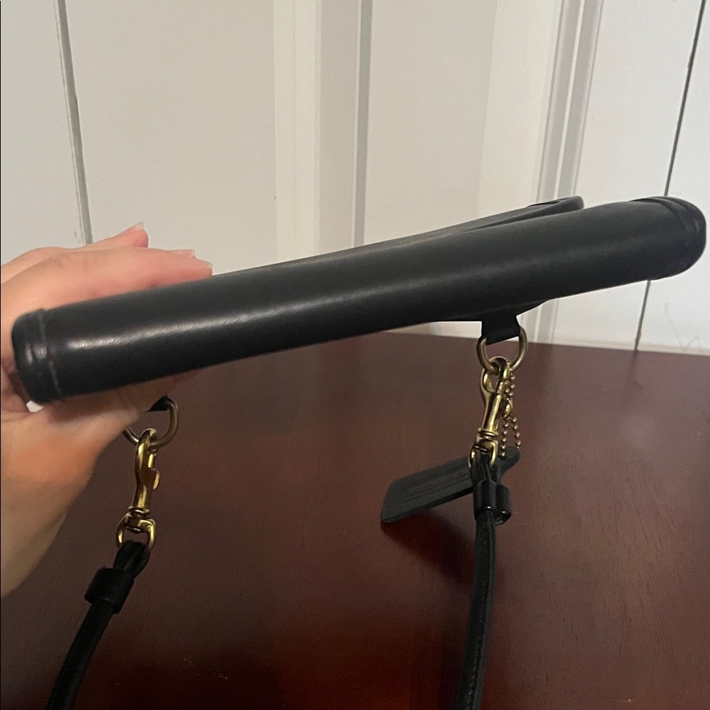 Vintage Coach Envelope Swing Wallet Removable Crossbody Strap Hangtag Black 4873 - Picture 7 of 12